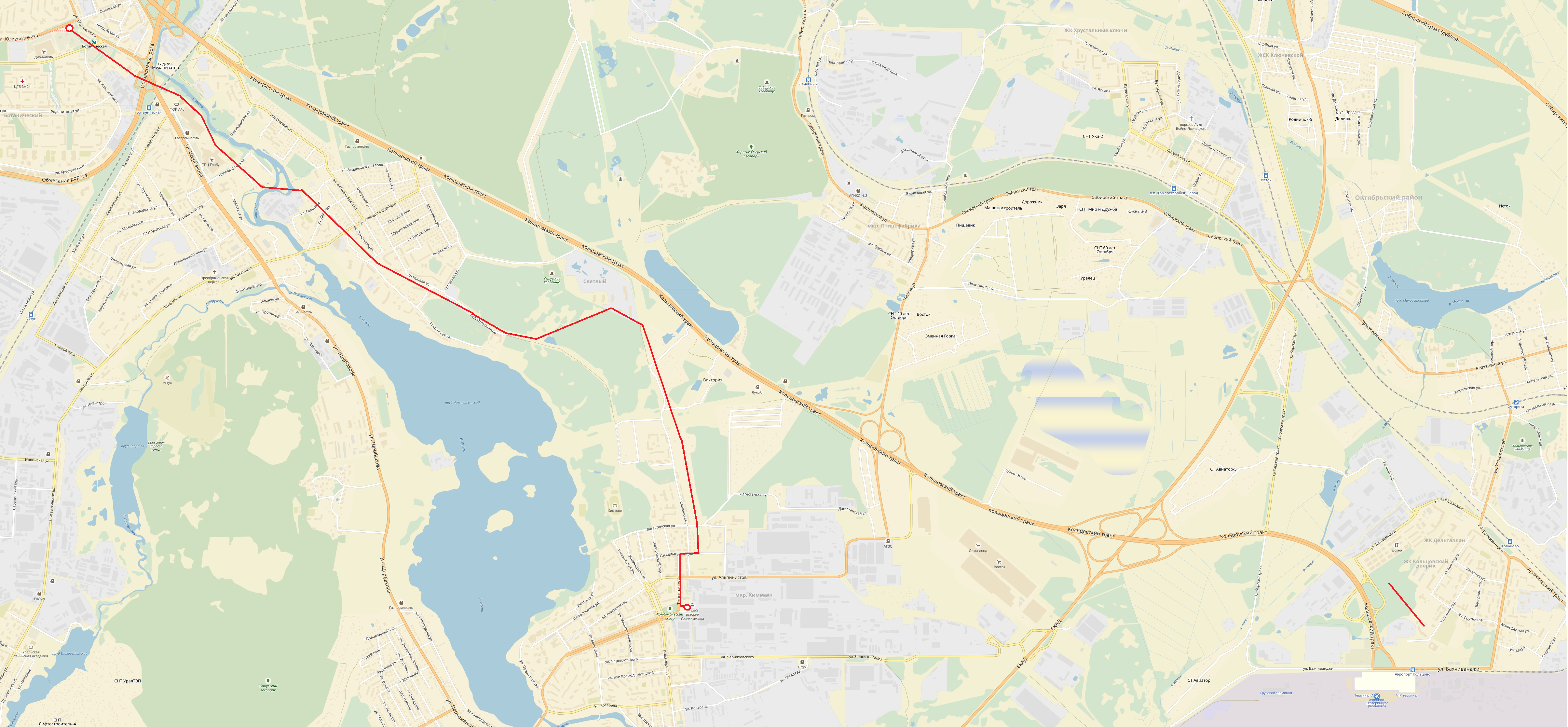 Карта химмаша екатеринбург